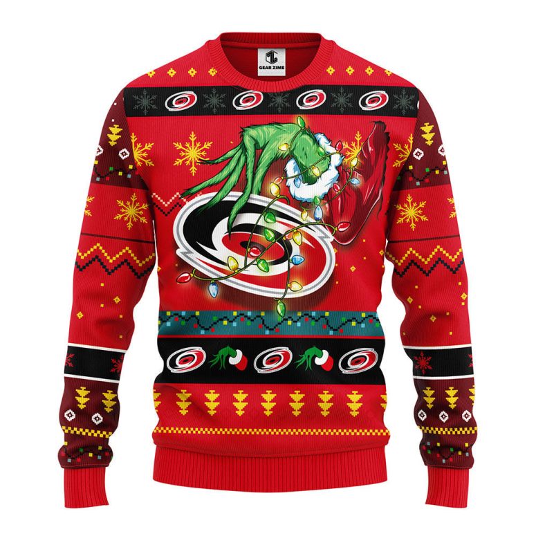 Carolina Hurricanes Grinch Ugly Christmas Sweater