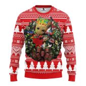 Carolina Hurricanes Groot Hug Ugly Christmas Sweater