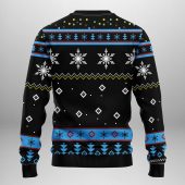 Carolina Panthers Funny Grinch Ugly Christmas Sweater Back - TeeUgly