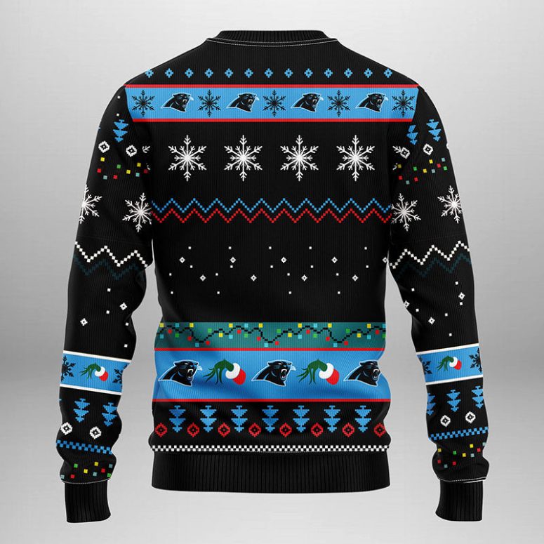 Carolina Panthers Grinch Hand Ugly Christmas Sweater