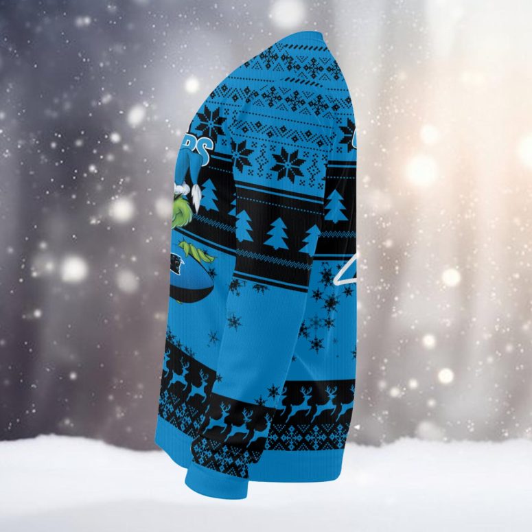 Carolina Panthers Grinch Holiday Hustle Ugly Christmas Sweater