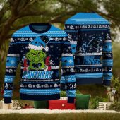 Carolina Panthers Grinch Holiday Spirit Ugly Christmas Sweater