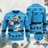 Carolina Panthers Mickey Holiday Touchdown Ugly Christmas Sweater
