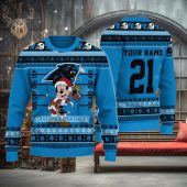 Carolina Panthers Mickey’s Christmas Cheer Ugly Christmas Sweater