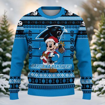 Carolina Panthers Mickey’s Christmas Football Ugly Christmas Sweater