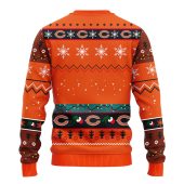 Chicago Bears 12 Grinch Xmas Day Ugly Christmas Sweater Back - TeeUgly