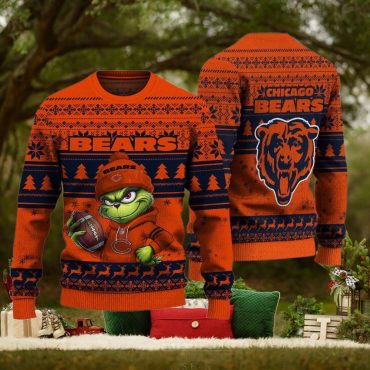 Chicago Bears Grinch Football Ugly Christmas Sweater