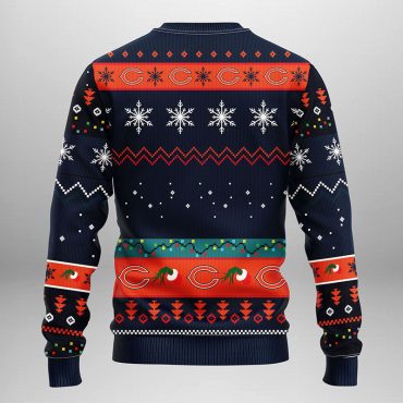 Chicago Bears Grinch Hand Ugly Christmas Sweater