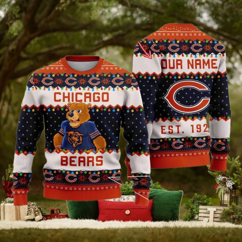 Chicago Bears Mascot Spirit Ugly Christmas Sweater