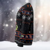 Chicago Bears Personalized Grinch Player Ugly Christmas Sweater Left - TeeUgly