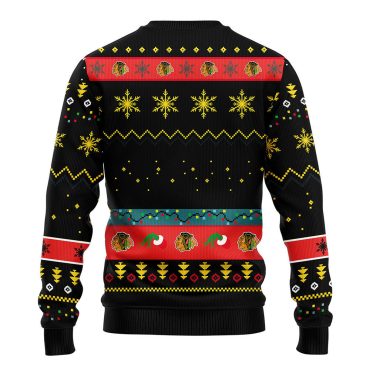 Chicago Blackhawks Grinch Ugly Christmas Sweater