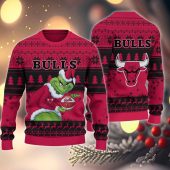 Chicago Bulls Grinch Stolen Ugly Christmas Sweater
