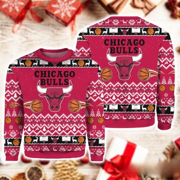 Chicago Bulls Hoops & Holiday Cheer Ugly Christmas Sweater
