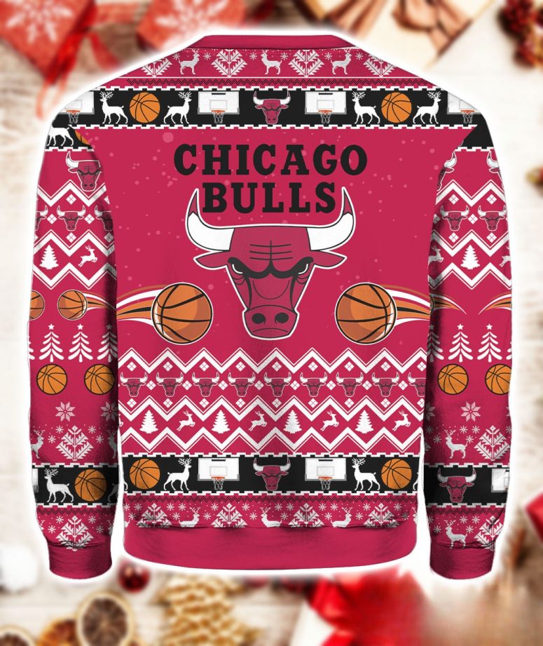 Chicago Bulls Hoops & Holiday Cheer Ugly Christmas Sweater