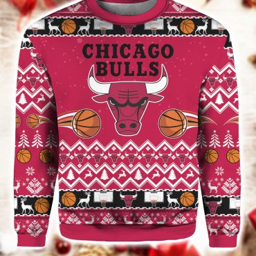 Chicago Bulls Hoops & Holiday Cheer Ugly Christmas Sweater