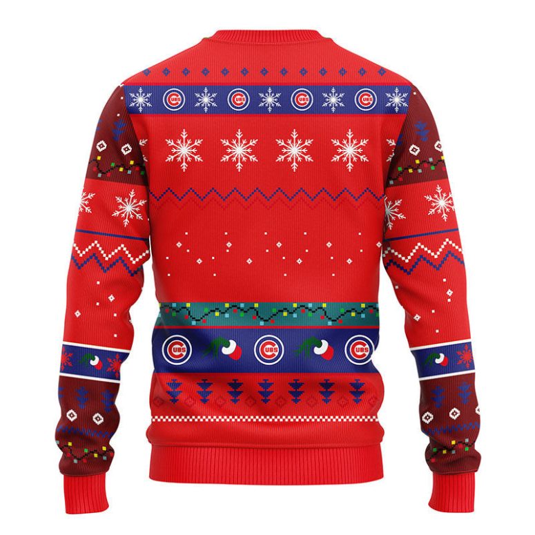 Chicago Cubs 12 Grinch Xmas Day Ugly Christmas Sweater