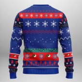 Chicago Cubs Grinch Hand Ugly Christmas Sweater Back - TeeUgly