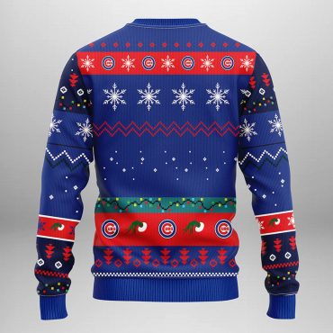 Chicago Cubs Grinch Hand Ugly Christmas Sweater