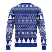Chicago Cubs Grinch Hug Ugly Christmas Sweater Back - TeeUgly