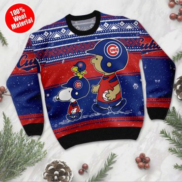 Chicago Cubs Peanuts Family Fun Ugly Christmas Sweater