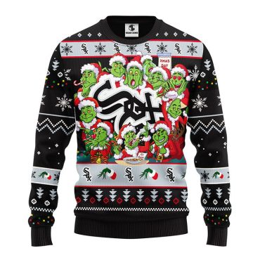 Chicago White Sox 12 Grinch Xmas Day Ugly Christmas Sweater