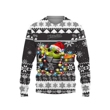 Chicago White Sox Baby Yoda Star Wars Ugly Christmas Sweater