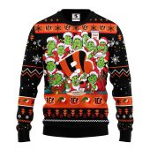 Cincinnati Bengals 12 Grinch Xmas Day Ugly Christmas Sweater