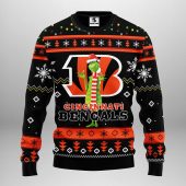 Cincinnati Bengals Funny Grinch Ugly Christmas Sweater - TeeUgly