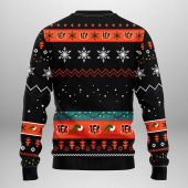 Cincinnati Bengals Grinch Hand Ugly Christmas Sweater Back - TeeUgly