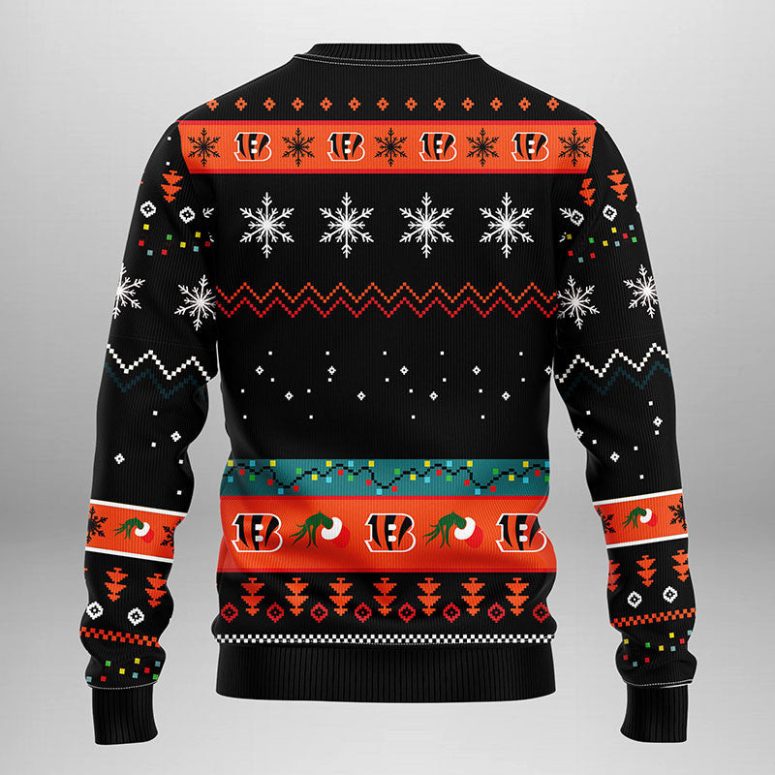 Cincinnati Bengals Grinch Hand Ugly Christmas Sweater