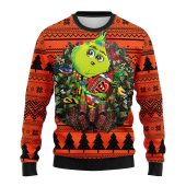 Cincinnati Bengals Grinch Hug Ugly Christmas Sweater