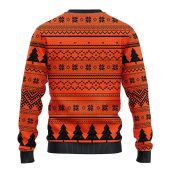 Cincinnati Bengals Grinch Hug Ugly Christmas Sweater Back - TeeUgly