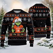 Cincinnati Bengals Grinch Snow Game Ugly Christmas Sweater - TeeUgly