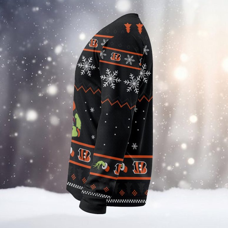 Cincinnati Bengals Grinch Snow Game Ugly Christmas Sweater