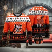 Cincinnati Bengals Joe Burrow Who Dey Ugly Christmas Sweater