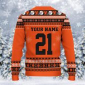 Cincinnati Bengals Mickey Field Gift Drop Ugly Christmas Sweater Back - TeeUgly