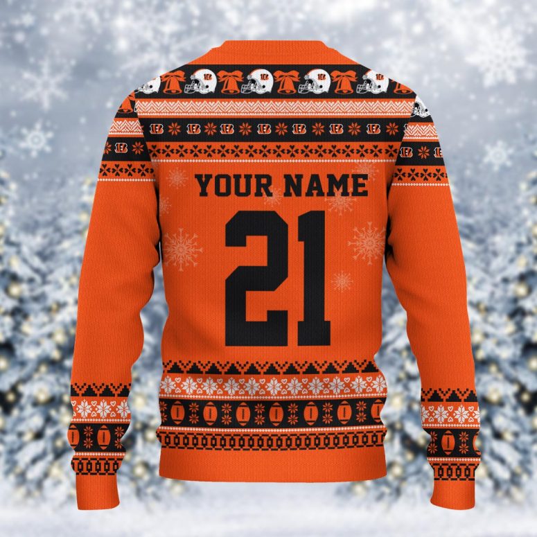 Cincinnati Bengals Mickey Field Gift Drop Ugly Christmas Sweater