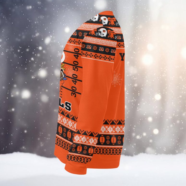 Cincinnati Bengals Mickey Field Gift Drop Ugly Christmas Sweater