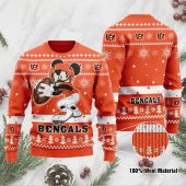 Cincinnati Bengals Mickey Football Catch Ugly Christmas Sweater