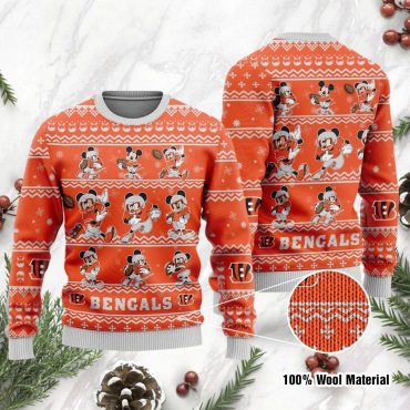 Cincinnati Bengals Mickey Game Day Ugly Christmas Sweater