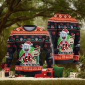 Cincinnati Bengals Rick and Morty Holiday Madness Ugly Christmas Sweater