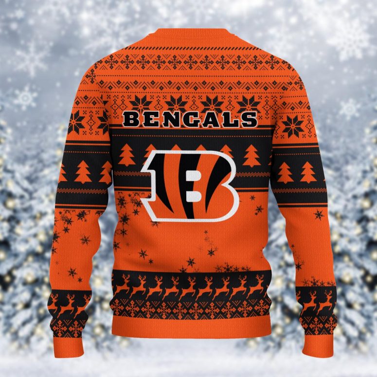Cincinnati Bengals Santa Grinch Forest Ugly Christmas Sweater