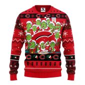 Cincinnati Reds 12 Grinch Xmas Day Ugly Christmas Sweater - TeeUgly