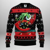 Cincinnati Reds Funny Grinch Hand Ugly Christmas Sweater