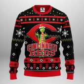 Cincinnati Reds Grinch Holiday Cheer Ugly Christmas Sweater