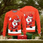 Cleveland Browns Dabbing Santa Ugly Christmas Sweater