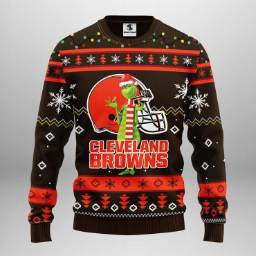 Cleveland Browns Funny Grinch Ugly Christmas Sweater