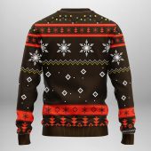 Cleveland Browns Funny Grinch Ugly Christmas Sweater Back - TeeUgly