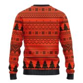 Cleveland Browns Grinch Hug Ugly Christmas Sweater Back - TeeUgly