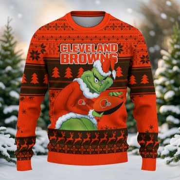 Cleveland Browns Grinch Stole Game Day Ugly Christmas Sweater
